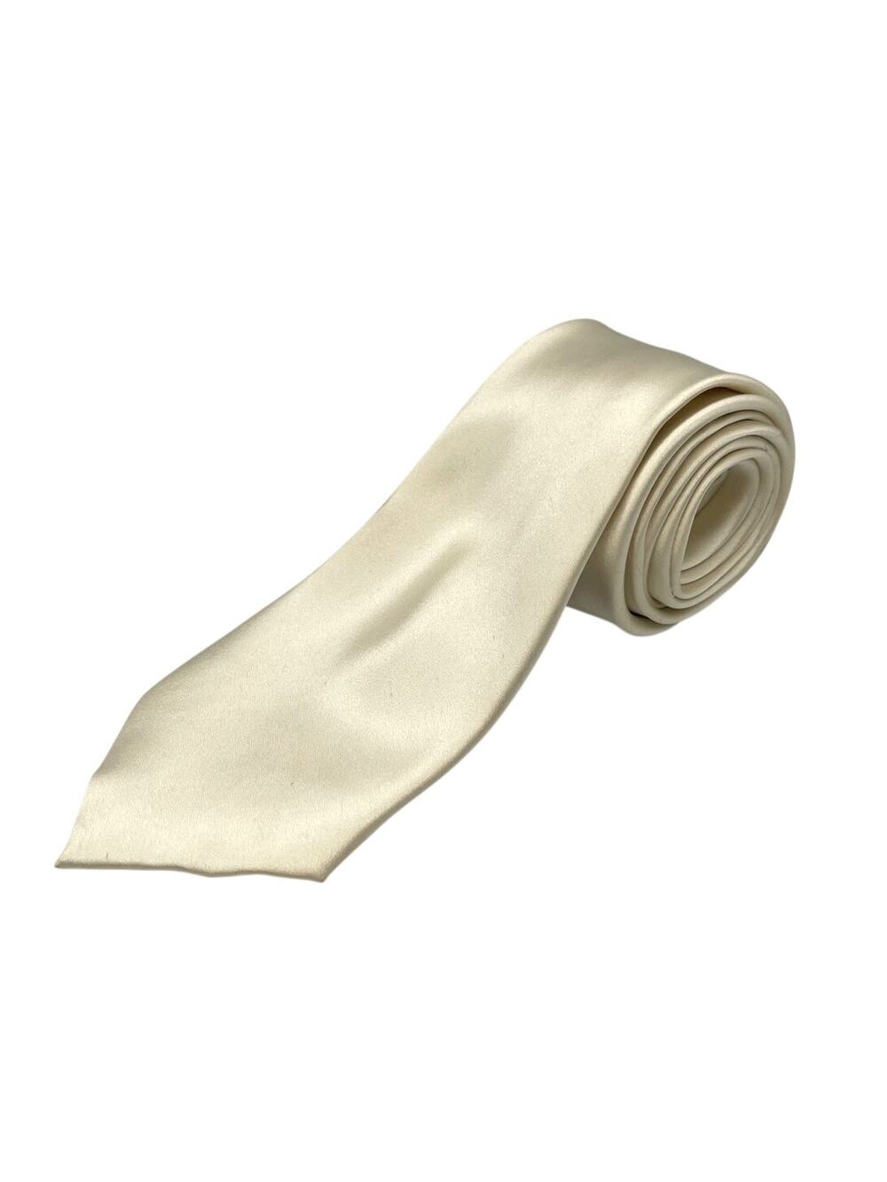 Donald J Trump Cream Color Necktie 62” L 3.5” W 100% Silk Handmade Tie